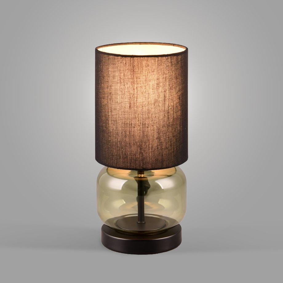 Lampa stołowa z abażurem czarno-zielona ELIO 517800115