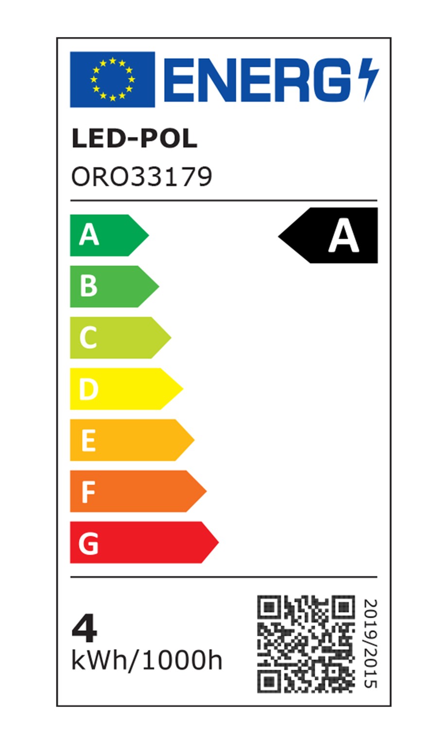 Żarówka LED barwa neutralna ORO-ULTRA-FLT-E27-A60-4W-NW