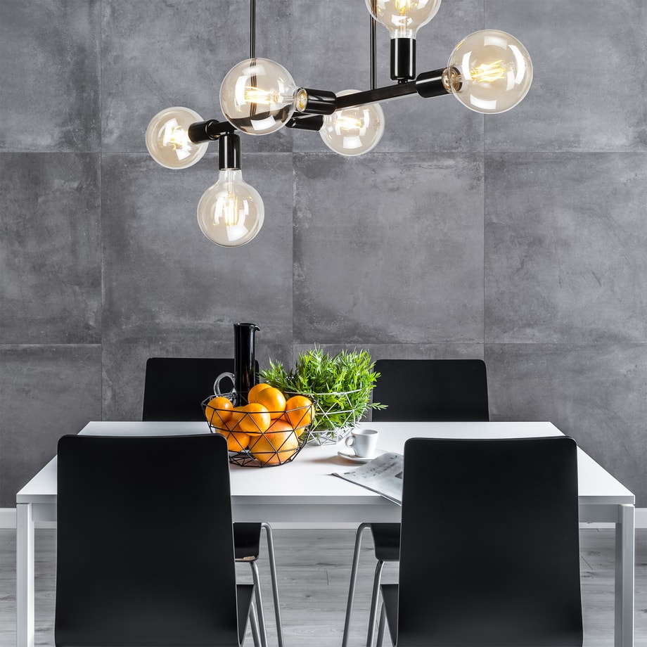 Lampa sufitowa czarna ASTRID VI