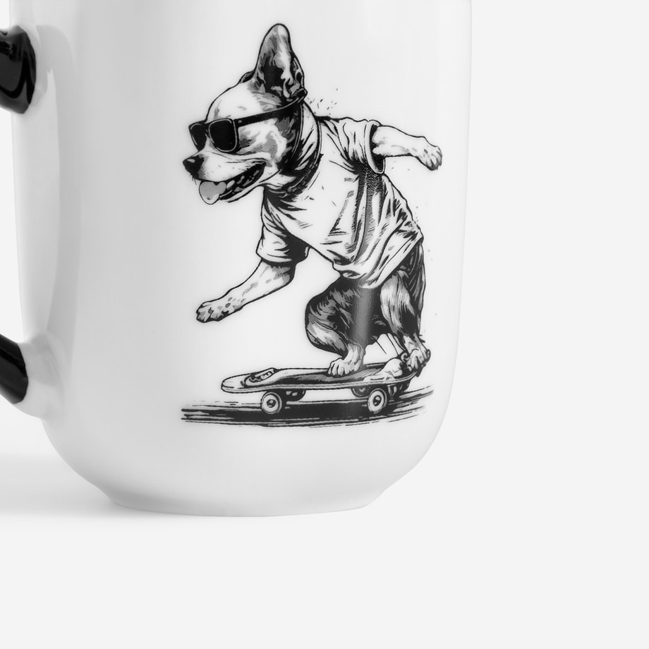 BONZOO Kubek porcelanowy PIES biały 300 ml
