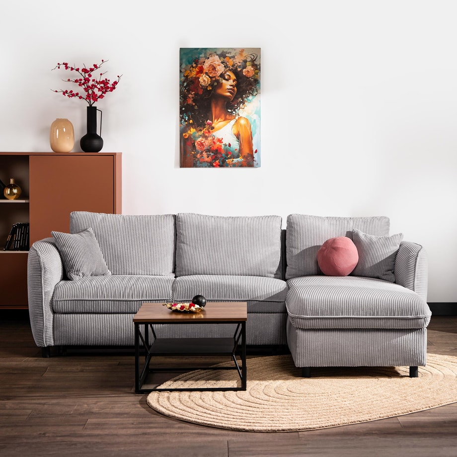 Obraz na płótnie KOBIETA KWIATY II, 60x90 cm