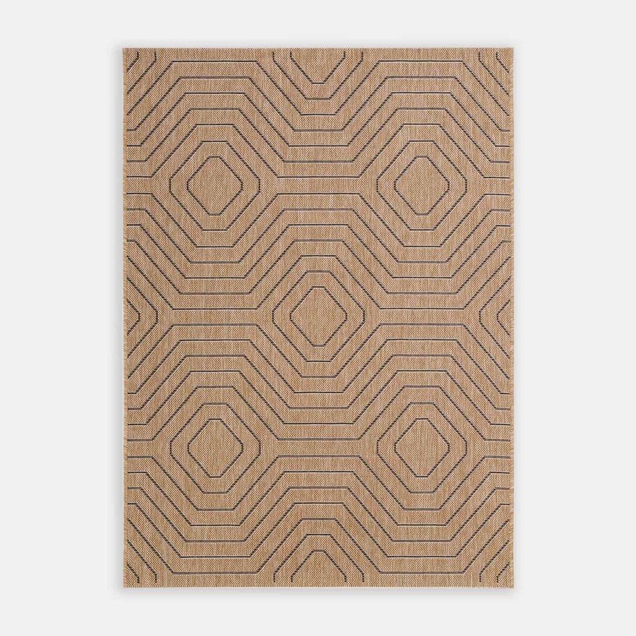 Dywan geometryczny JUTA beżowy 120x160 cm