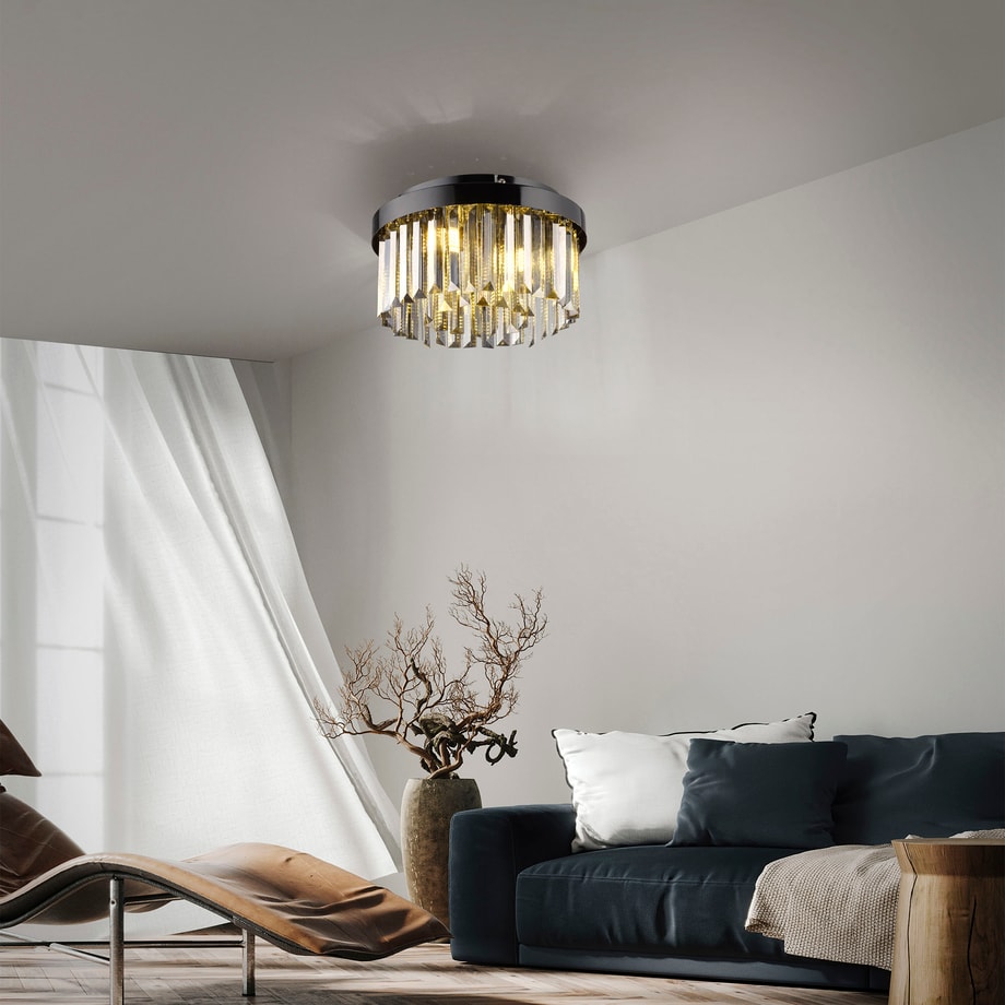 Lampa sufitowa czarna 30 cm KULUNKA 
