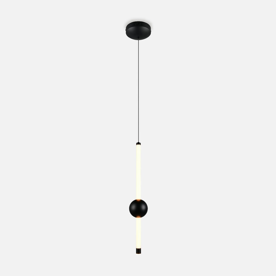 Lampa wisząca LED pojedyncza czarna MELITA