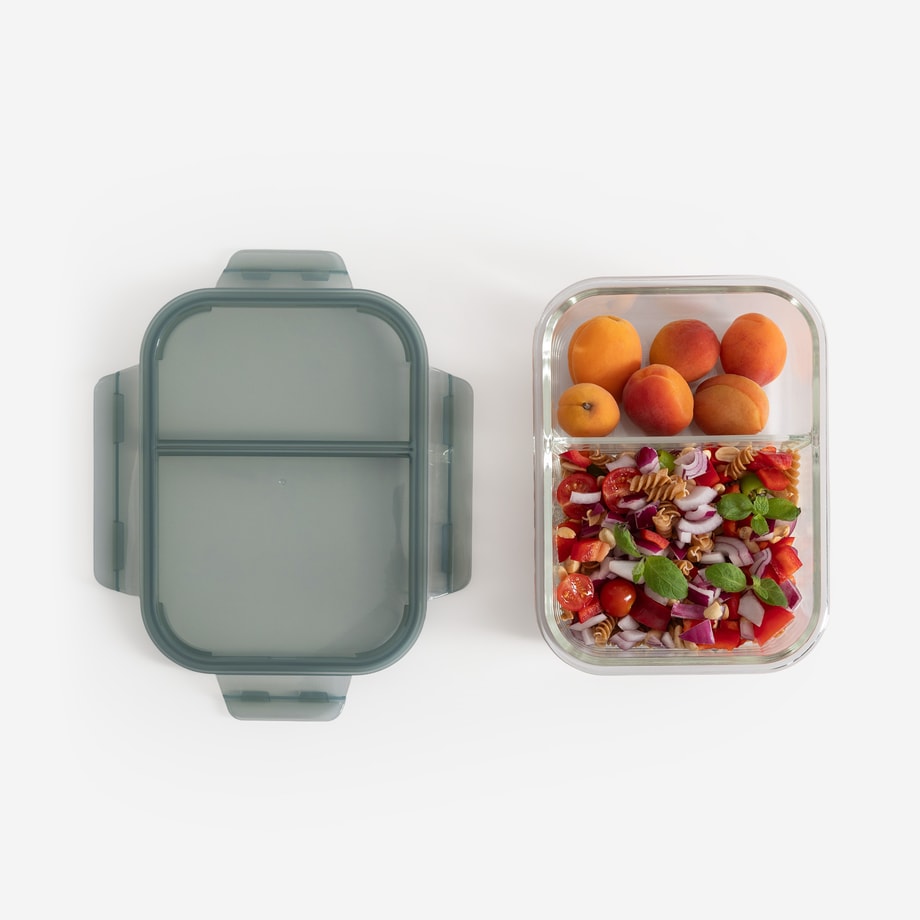 Pojemnik lunchbox szklany podwójny 1,38 l DRIPSTOP