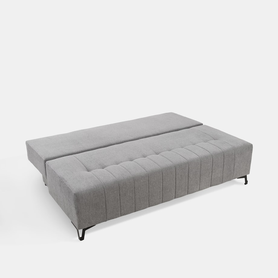 Sofa 3-osobowa rozkładana szara SOFIA