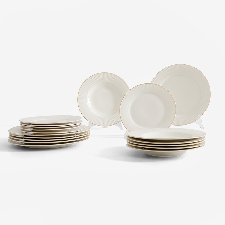 Zestaw obiadowy z porcelany DONNA, 18 el.