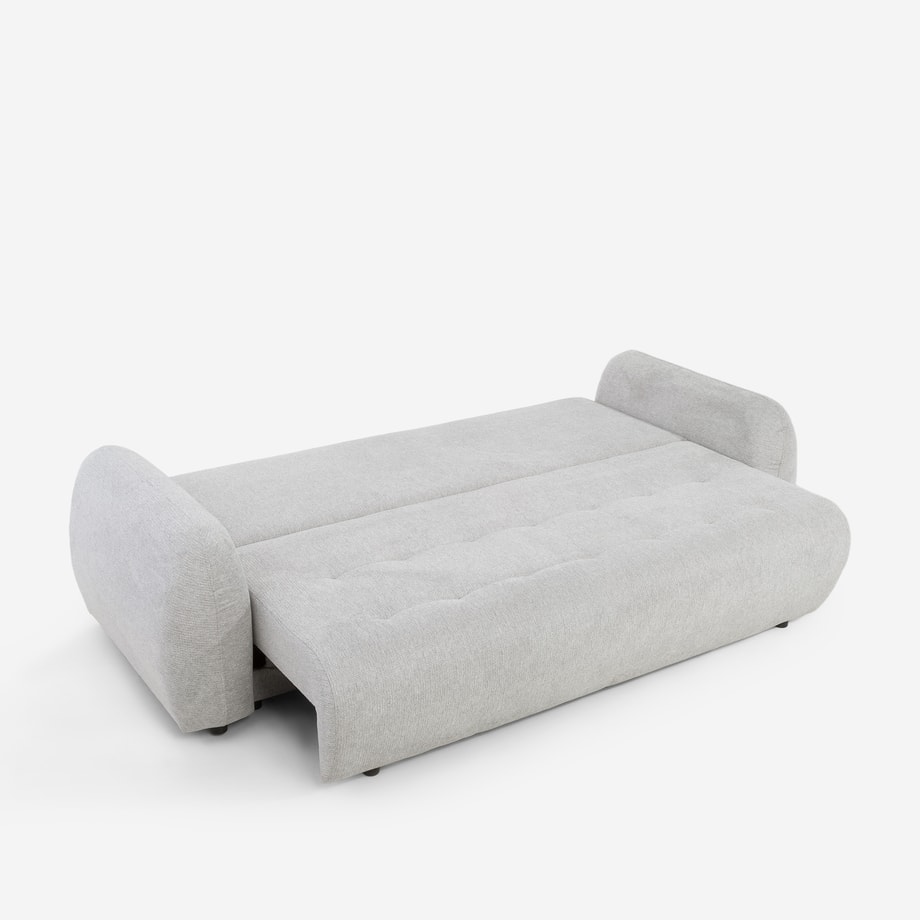 ARANA sofa 3-osobowa rozkładana popielata