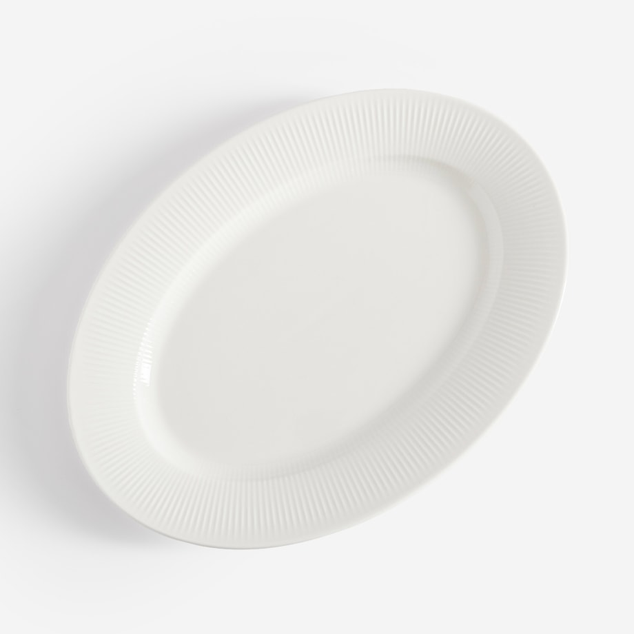 Talerz owalny porcelanowy biały dł. 25,5 cm RAPHAEL 