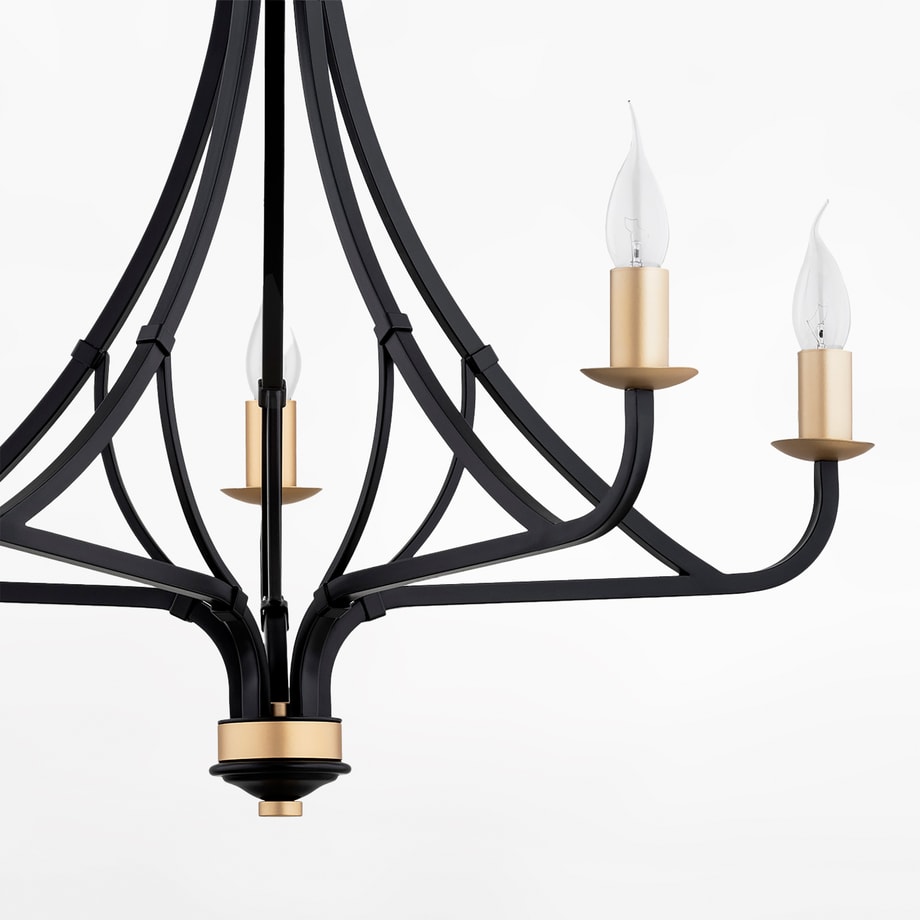 Lampa wisząca czarno-złota LORENZO 5