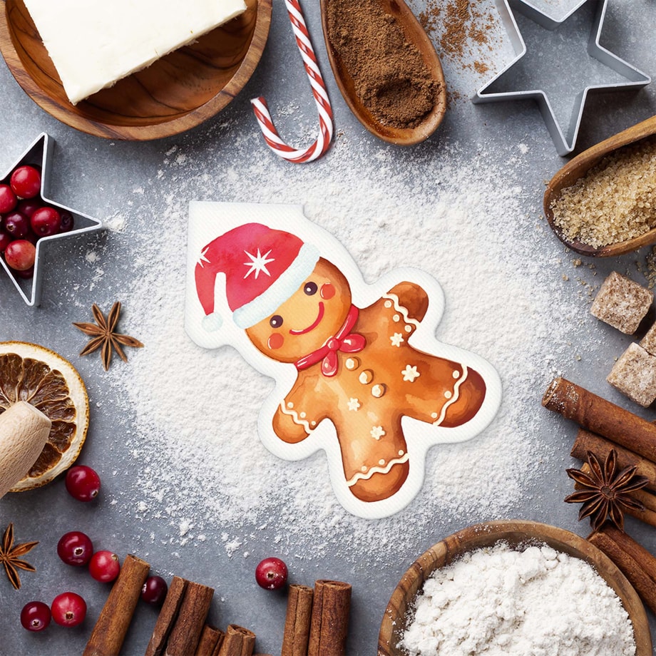 Serwetki świąteczne GINGERMAN 32 cm, 10 szt. SHAPE 