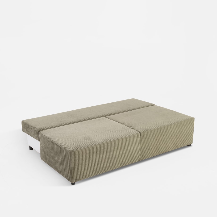 Sofa rozkładana 3-osobowa ciemnozielona GRIS NEW
