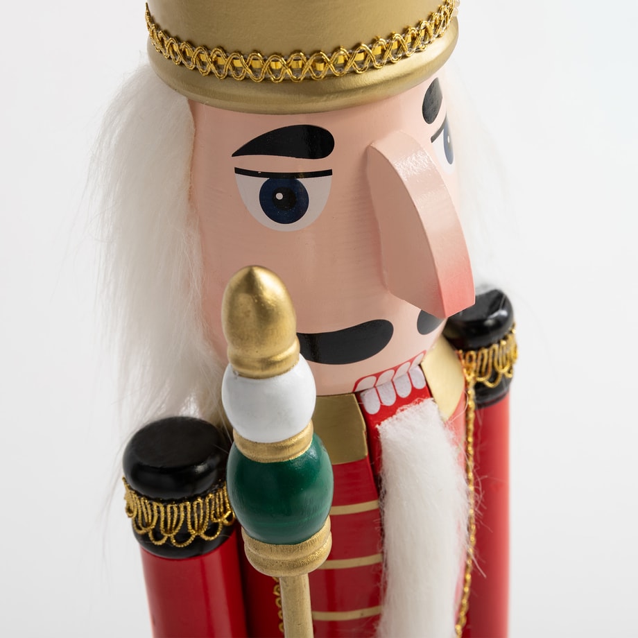 Figurka czerwono-niebieska DZIADEK DO ORZECHÓW 81 cm