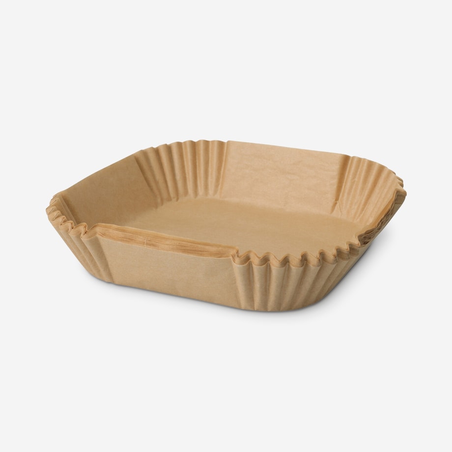 Papier do pieczenia AIRFRYER kwadratowy 16x16x4,5 cm 50 sztuk