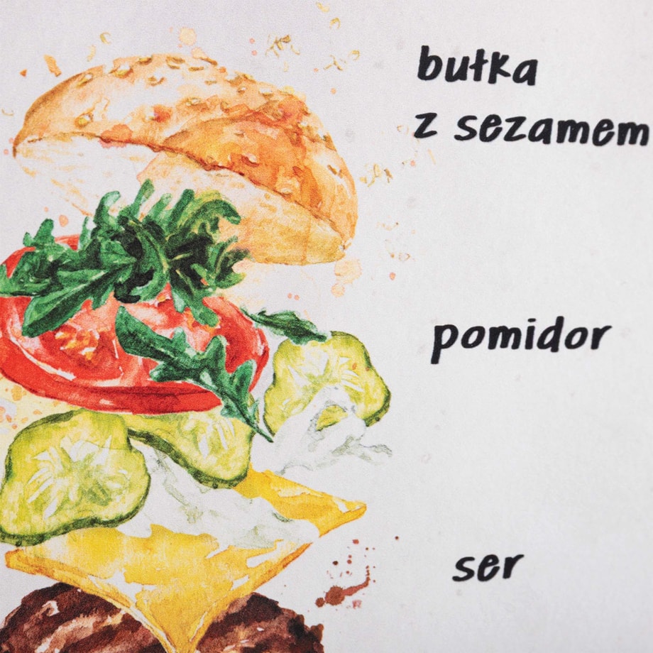 MODERNPIK Obraz w ramce burger 30x40 cm