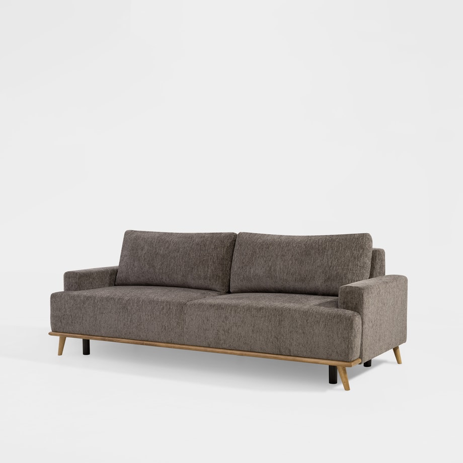 FORESTER sofa 3-osobowa rozkładana brązowa