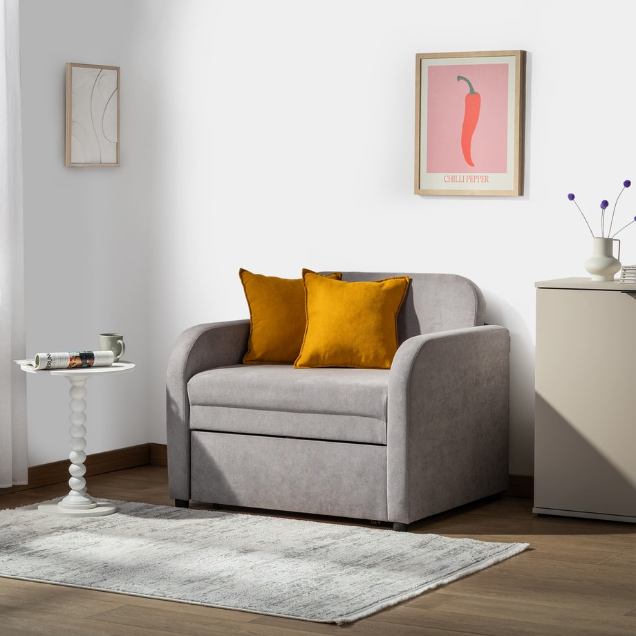 Sofa 1-osobowa rozkładana MINI szara