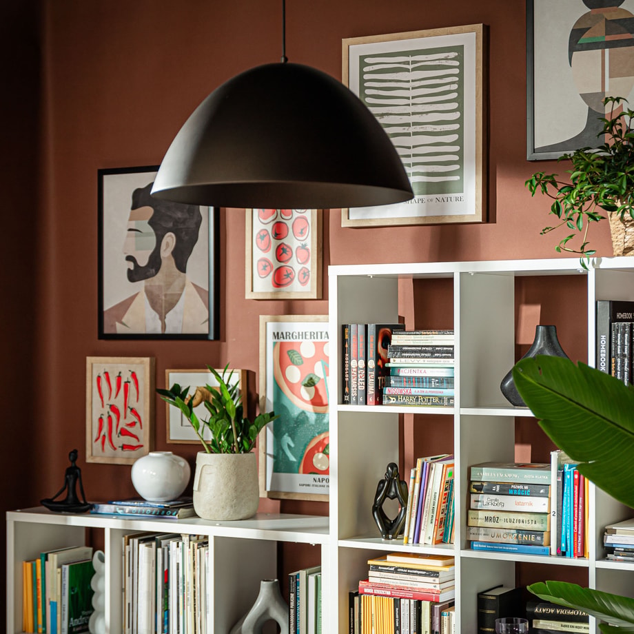 Lampa wisząca brązowa FARO
