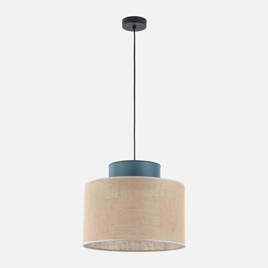 Lampa wisząca abażur DUO JUTA GREEN
