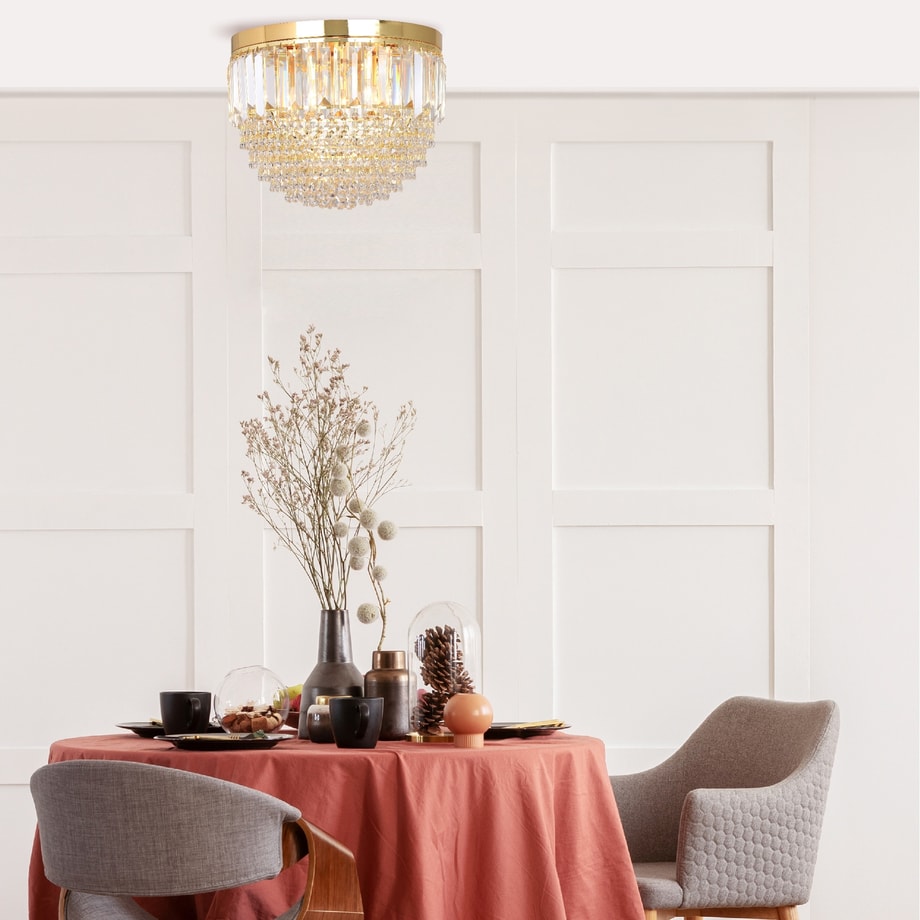 Lampa sufitowa glamour złota CHARLOTTE 40 cm