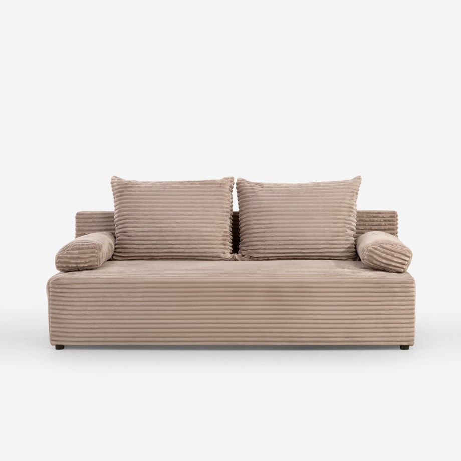 LEMON Sofa 3-osobowa rozkładana beżowa