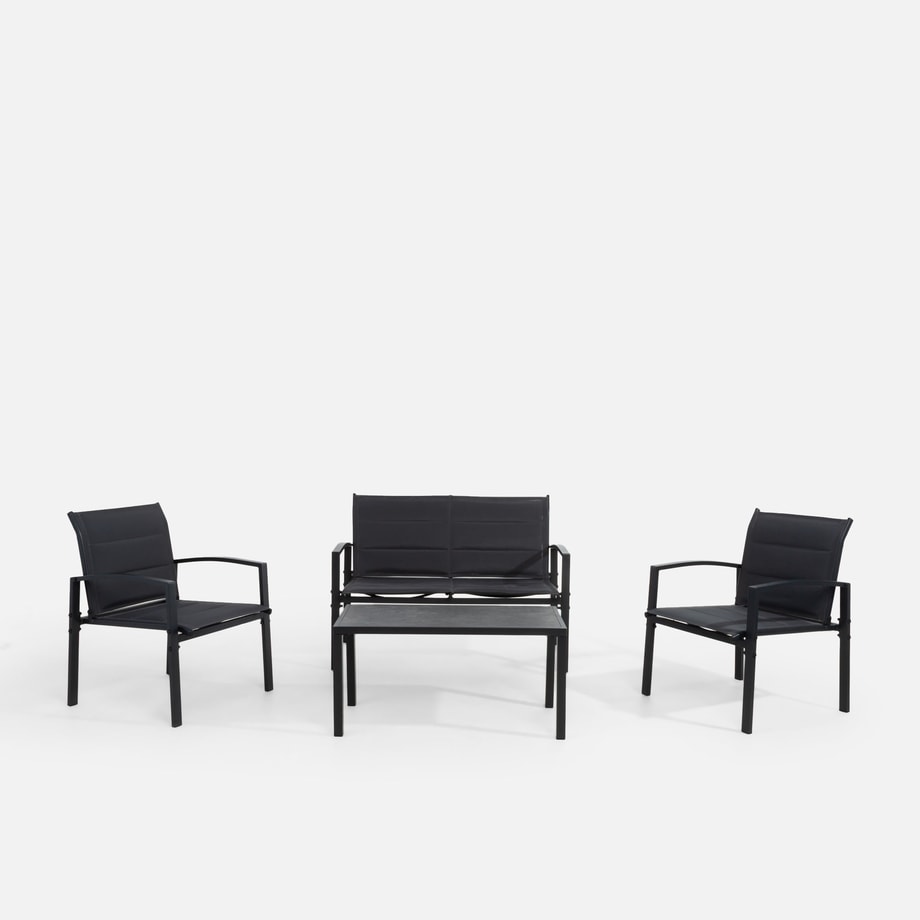 Komplet ogrodowy sofa, 2 fotele i stolik STIKKI