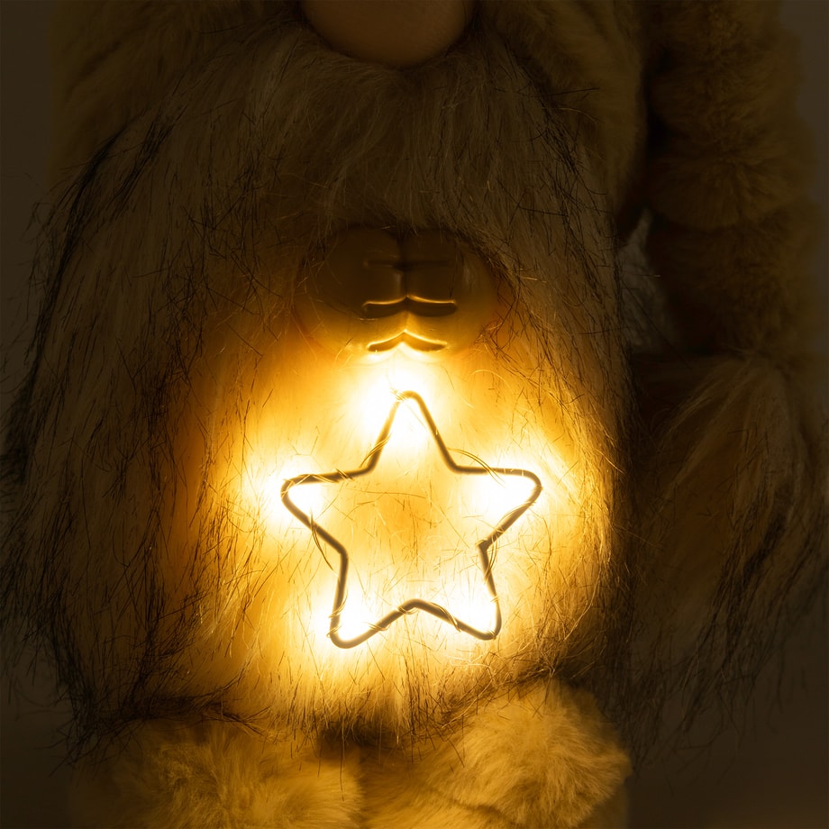Świąteczna dekoracja LED SKRZAT brązowy 30 cm