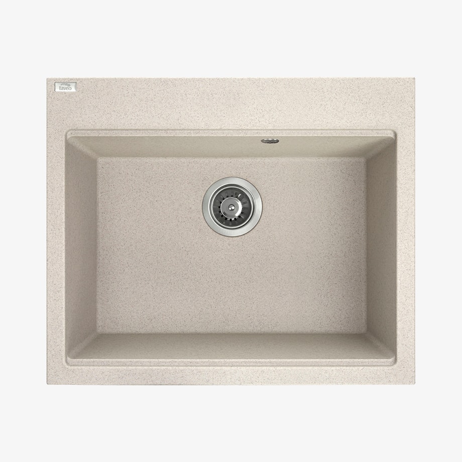 Zlewozmywak jednokomorowy LAVEO NOX 60x50 cm beżowy granitowy