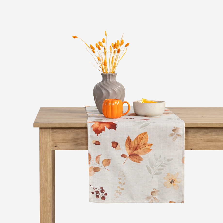 Bieżnik w jesienny wzór 40x120 cm AMBERLY 