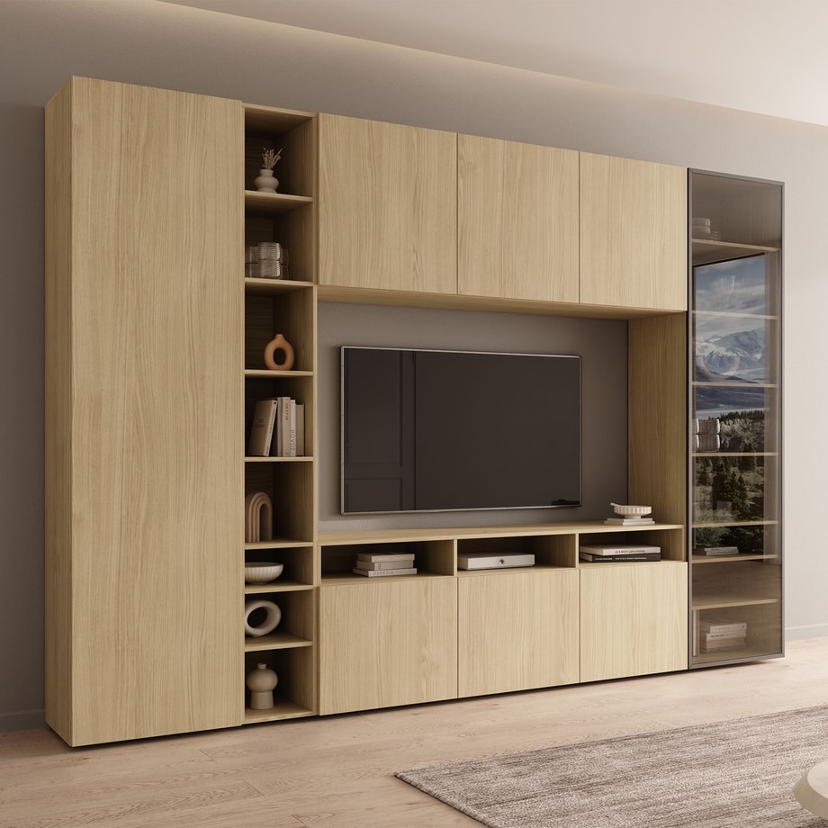 MULTI WALL szafka wisząca 3-drzwiowa dąb scandi