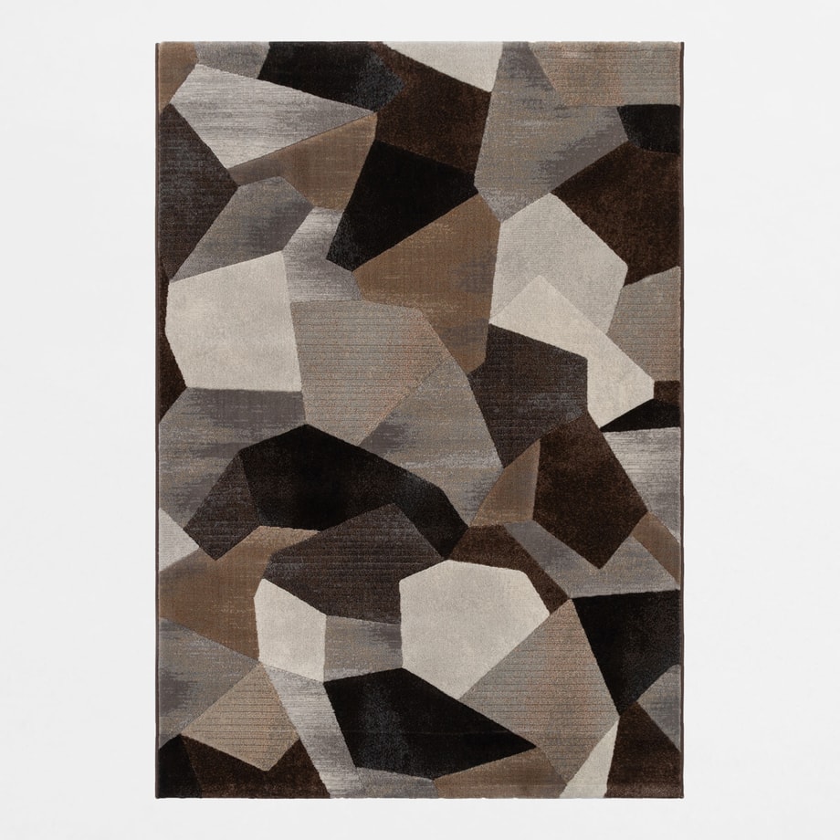 Dywan geometryczny brązowy SORRENTO 200x290 cm