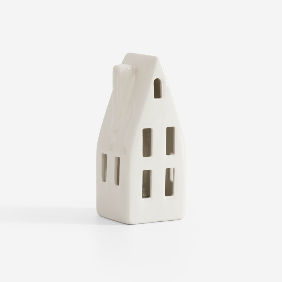 Dekoracyjny domek LED biały 13,2 cm