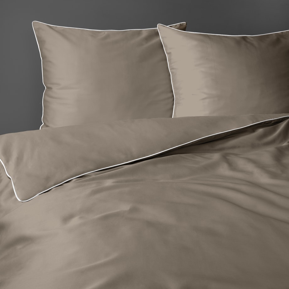 Pościel z makosatyny taupe PURE 220x200 cm