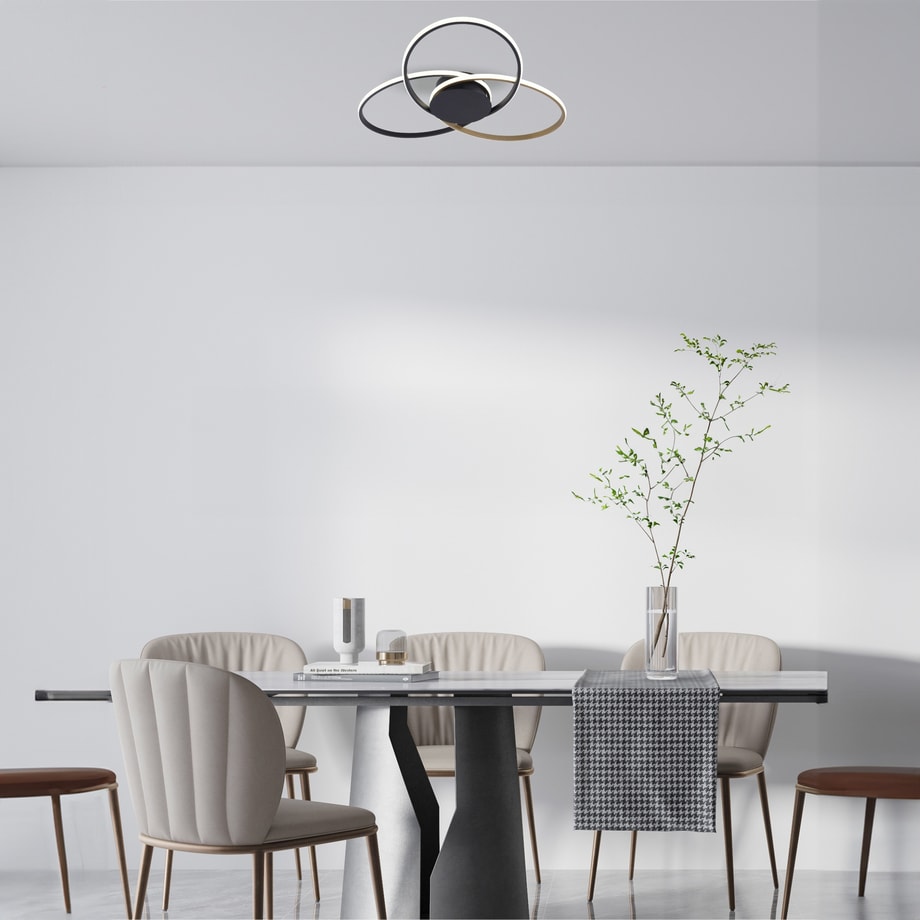 Lampa sufitowa LED BOLD czarno-złota