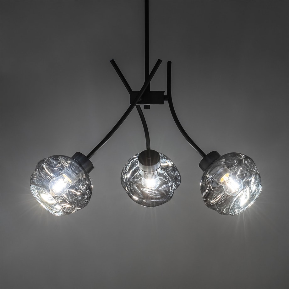 Lampa wisząca czarno-grafitowa ZULIA 3