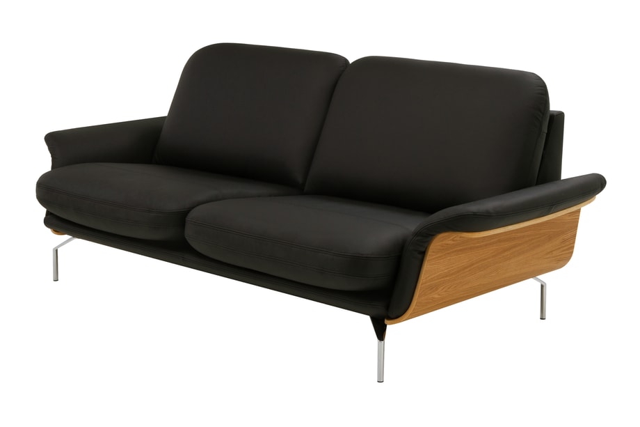 Sofa skórzana z dębowymi bokami TEXAS 219 cm