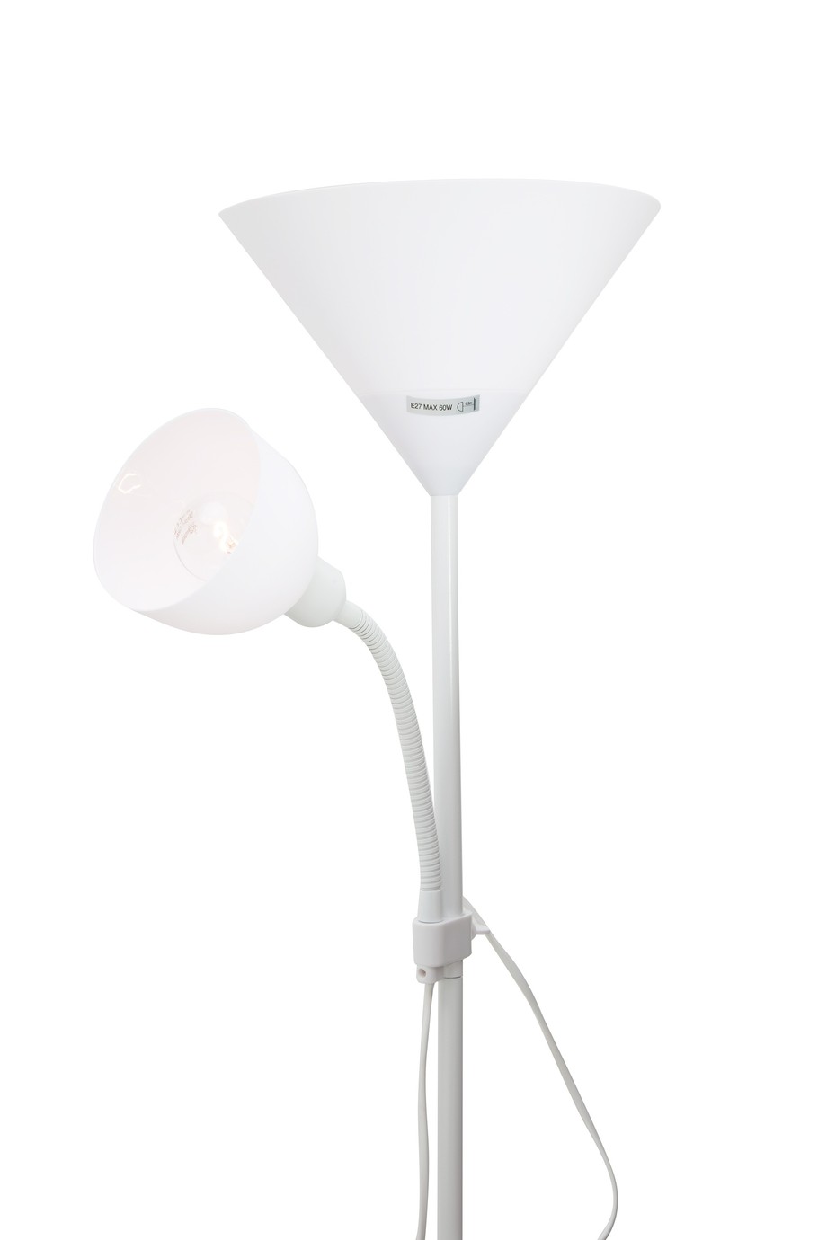 Lampa podłogowa E14 E27 podstawa biała