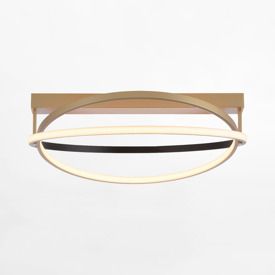 Lampa sufitowa LED Wi-Fi czarno-złota Q-BELUGA z pilotem