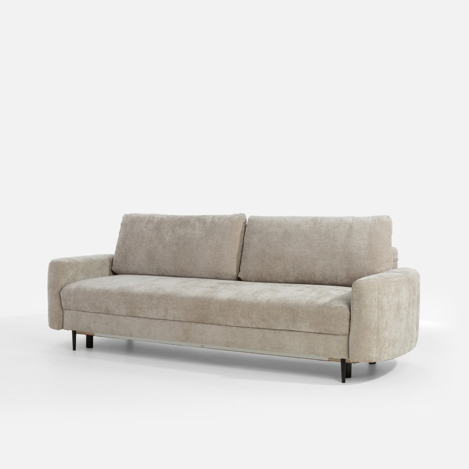 Sofa rozkładana beżowa HUGGY