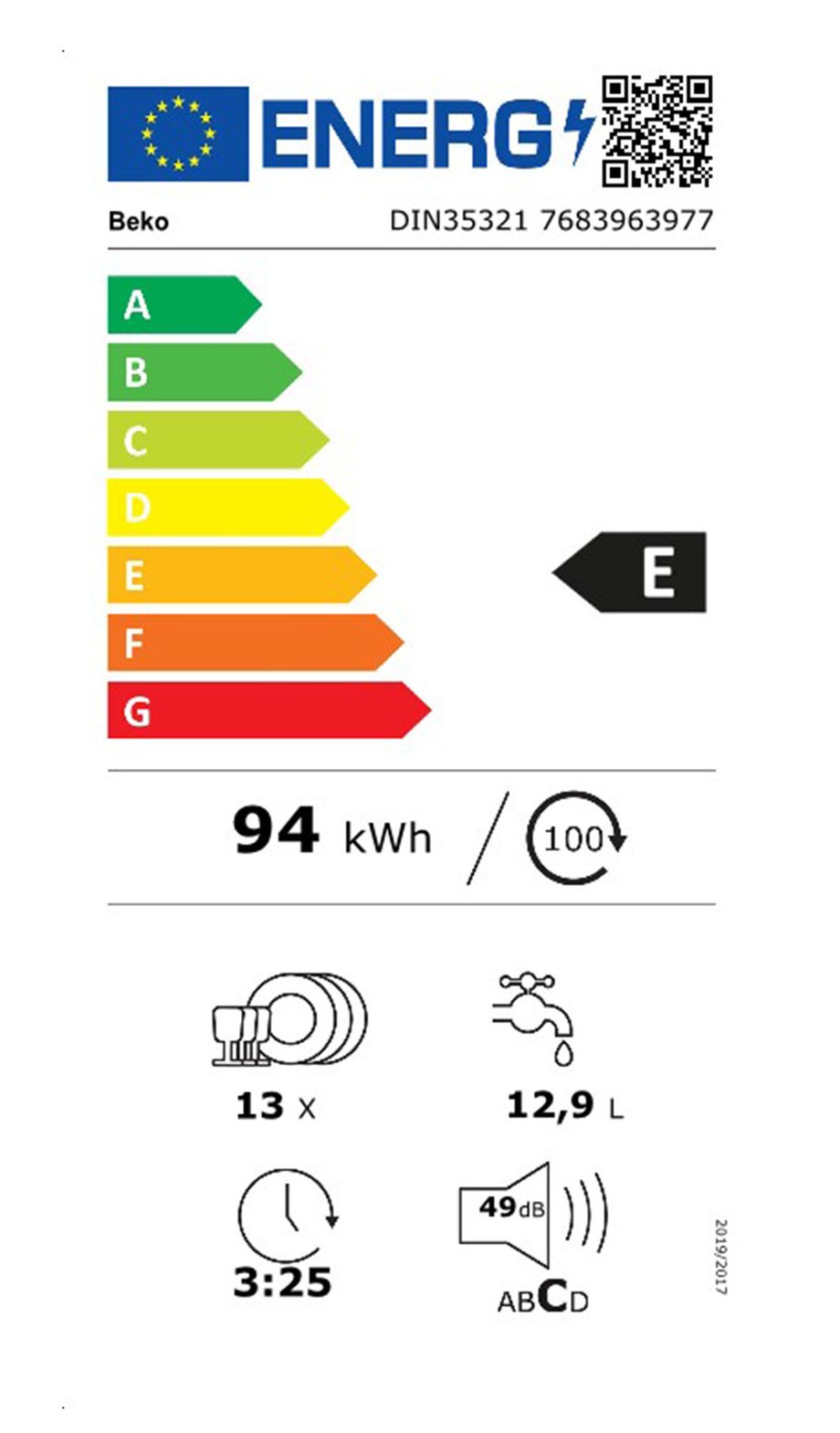 Zmywarka BEKO 60 DIN35321