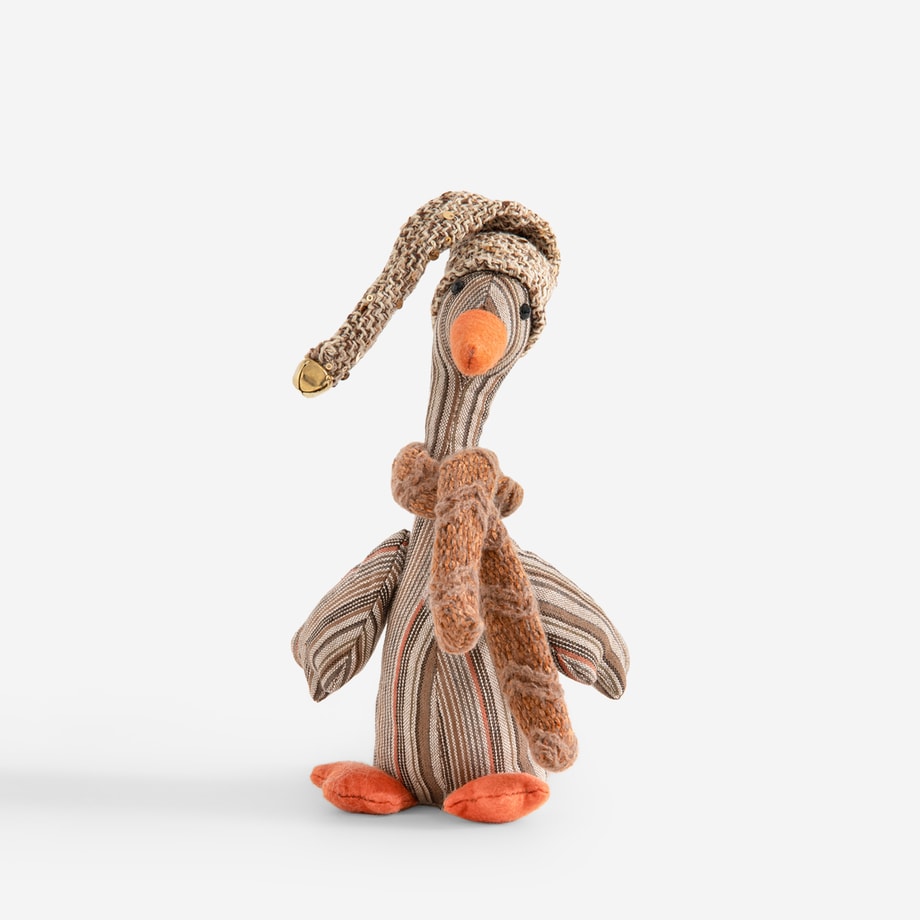 Figurka dekoracyjna GĘŚ brązowa wys. 25 cm