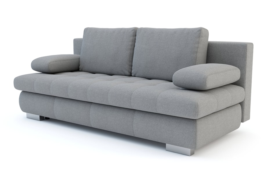 Sofa rozkładana 3-osobowa szara PRATO