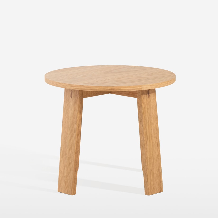 Okrągły stolik kawowy dąb naturalny, śr. 50 cm MIBLLO