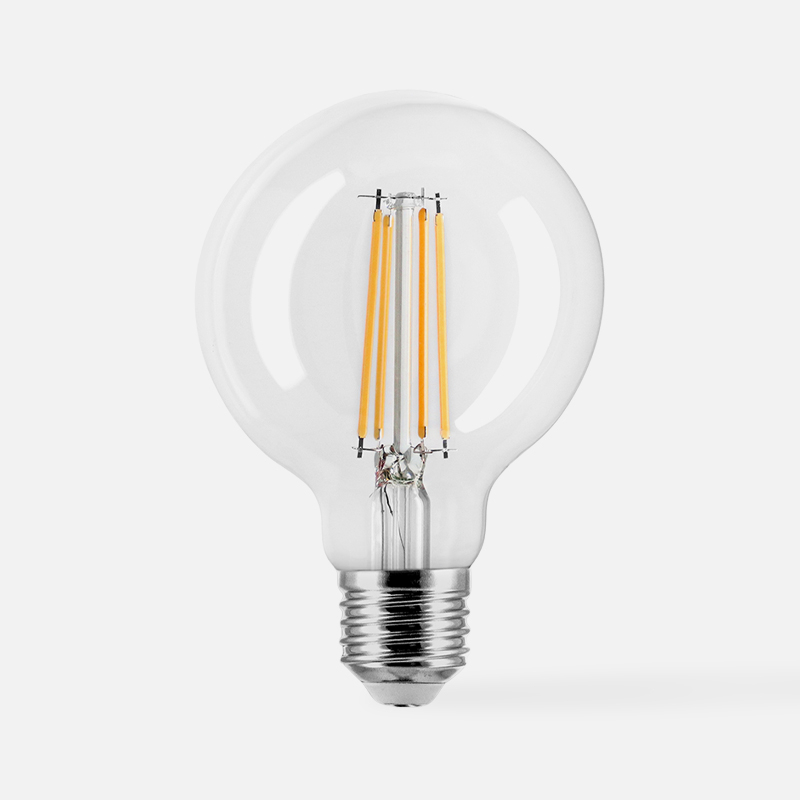 Żarówka LED barwa ciepła ORO-CLARO-E27-G80-8W-WW