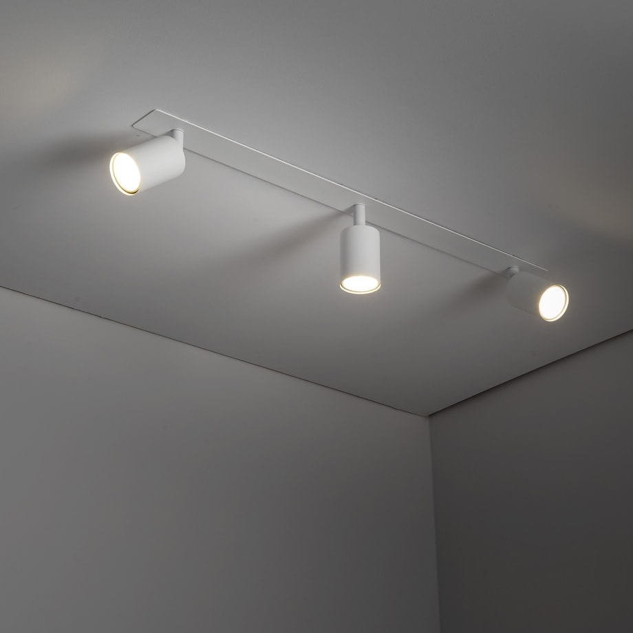Listwa podtynkowa 3 reflektory biała NEX