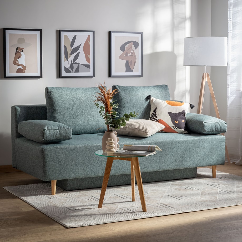 Sofa rozkładana niebieska TREVISO