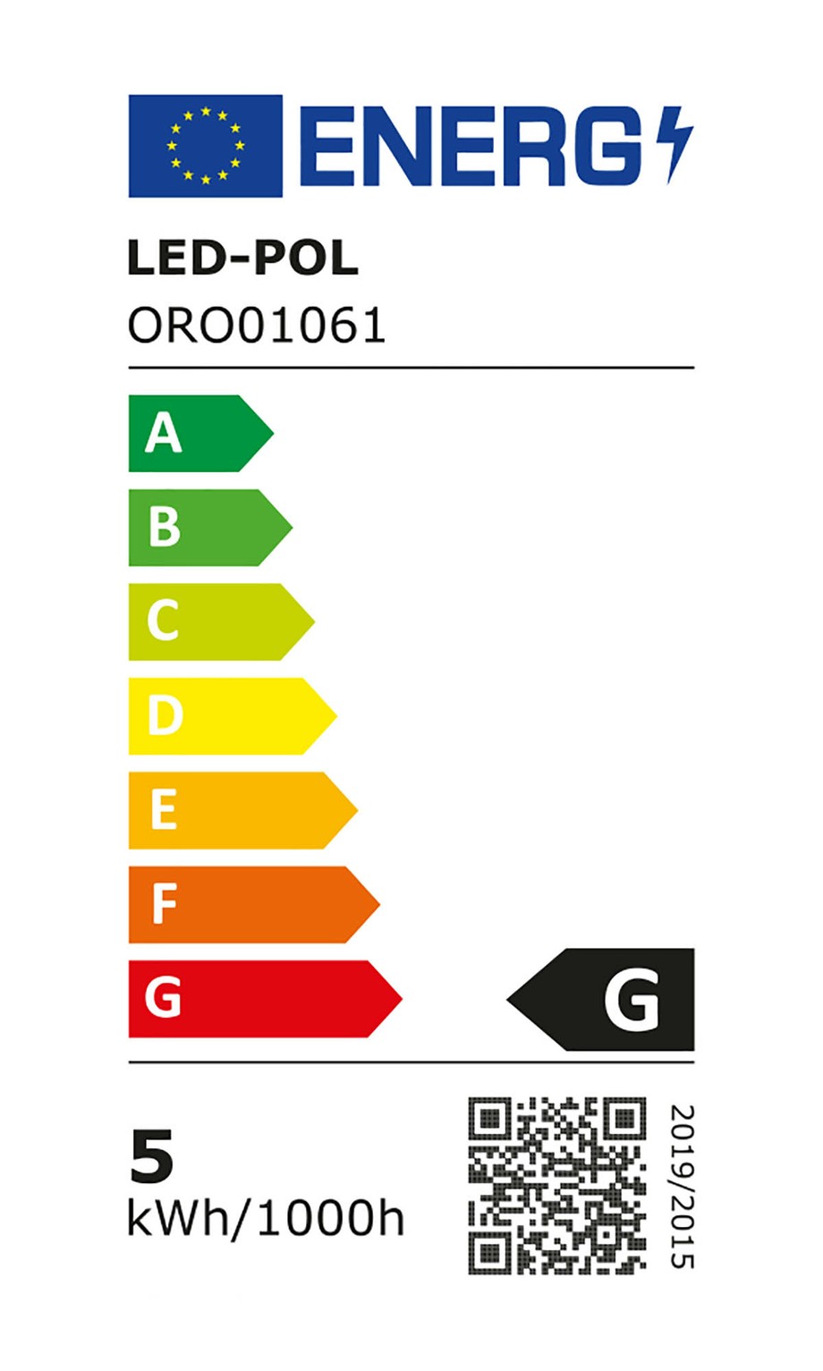 Żarówka LED GU10 5W barwa zimna ORO-GU10-TOTO-5W-CW