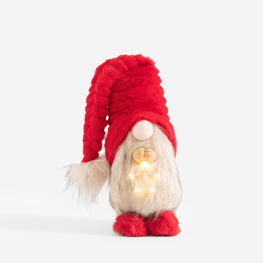 Dekoracja świąteczna LED SKRZAT czerwony, 30 cm