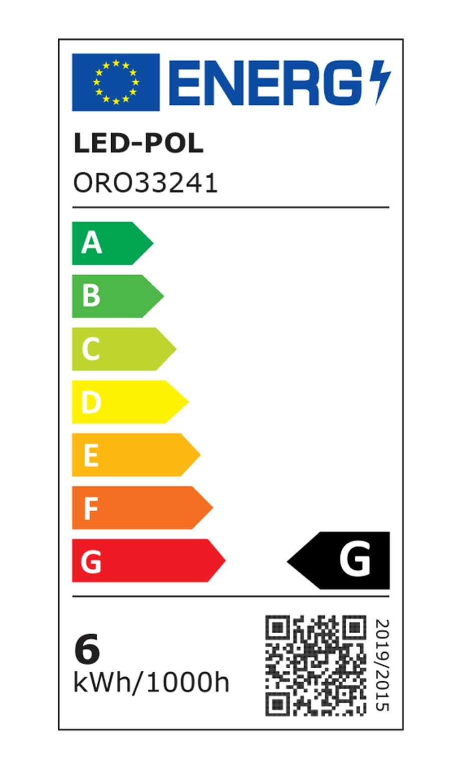 Żarówka LED barwa ciepła ORO-AMBER-E27-ST64-6W-WW