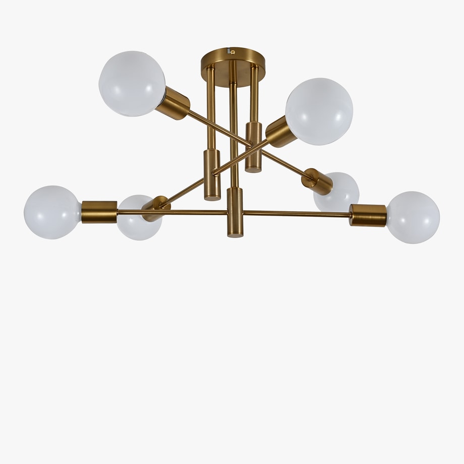 Lampa sufitowa złota DORADO 6